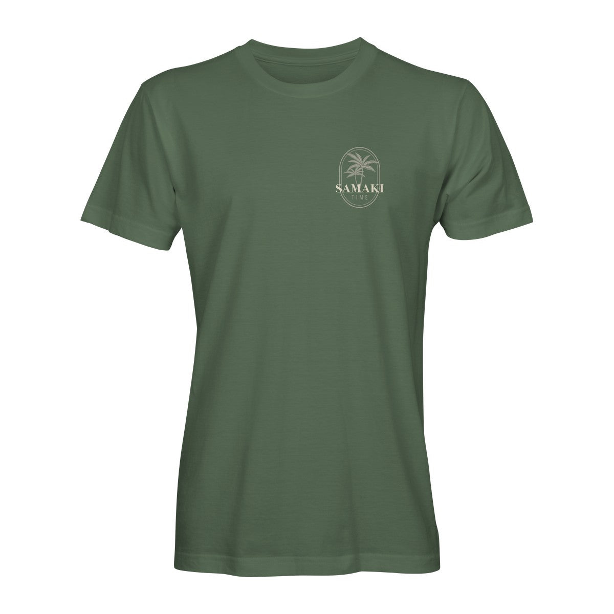 Island Time T-Shirt in olive, front