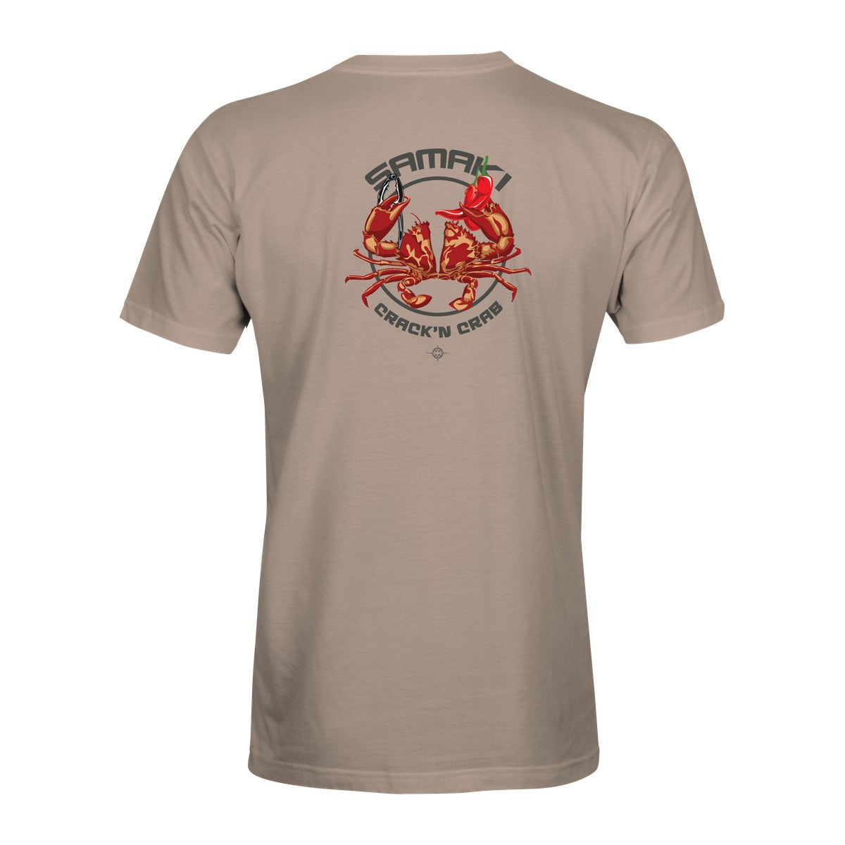Crack N Crab T-Shirt in beige, back print