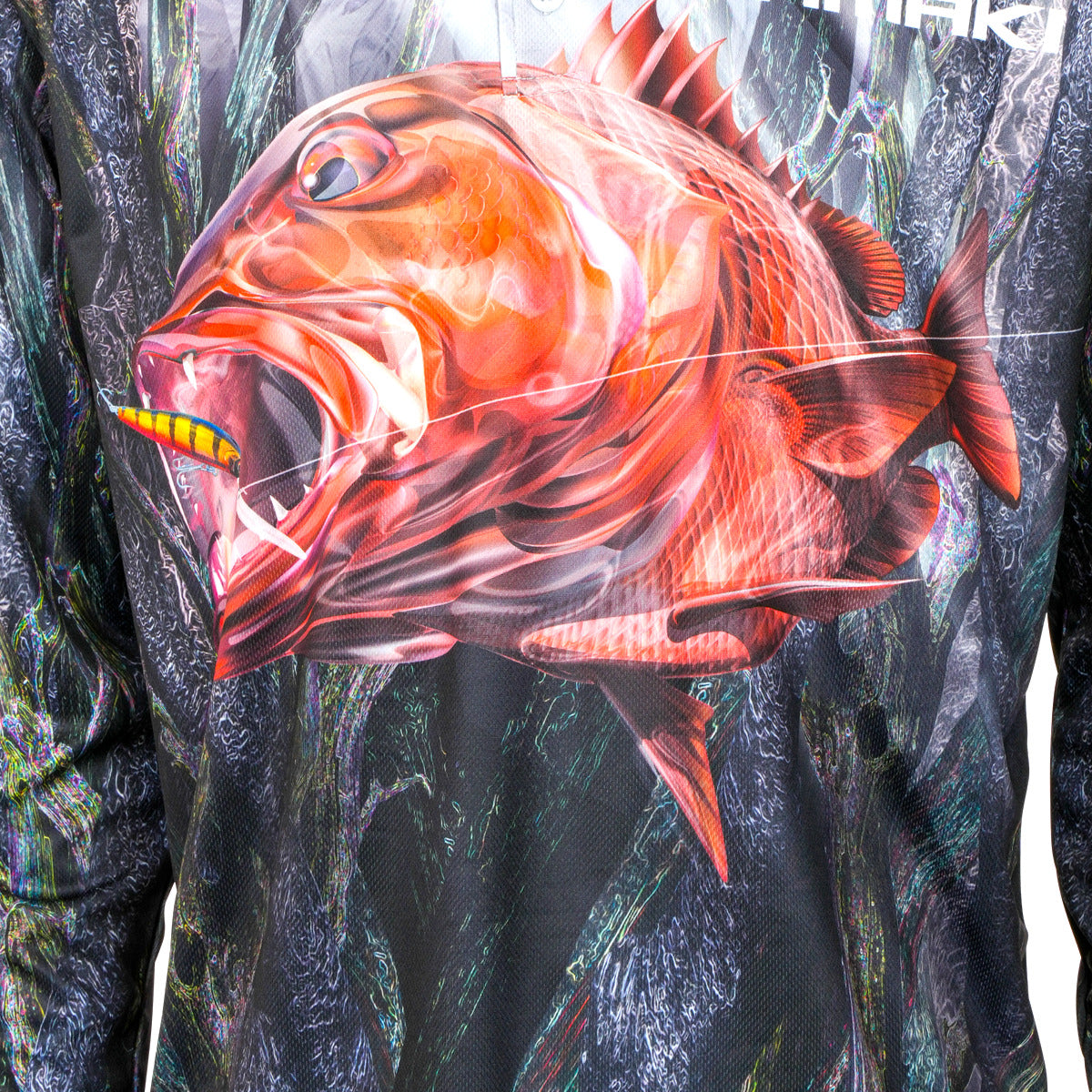 Samaki Mangrove Jack V2 Fishing Jersey Youth, artwork detail