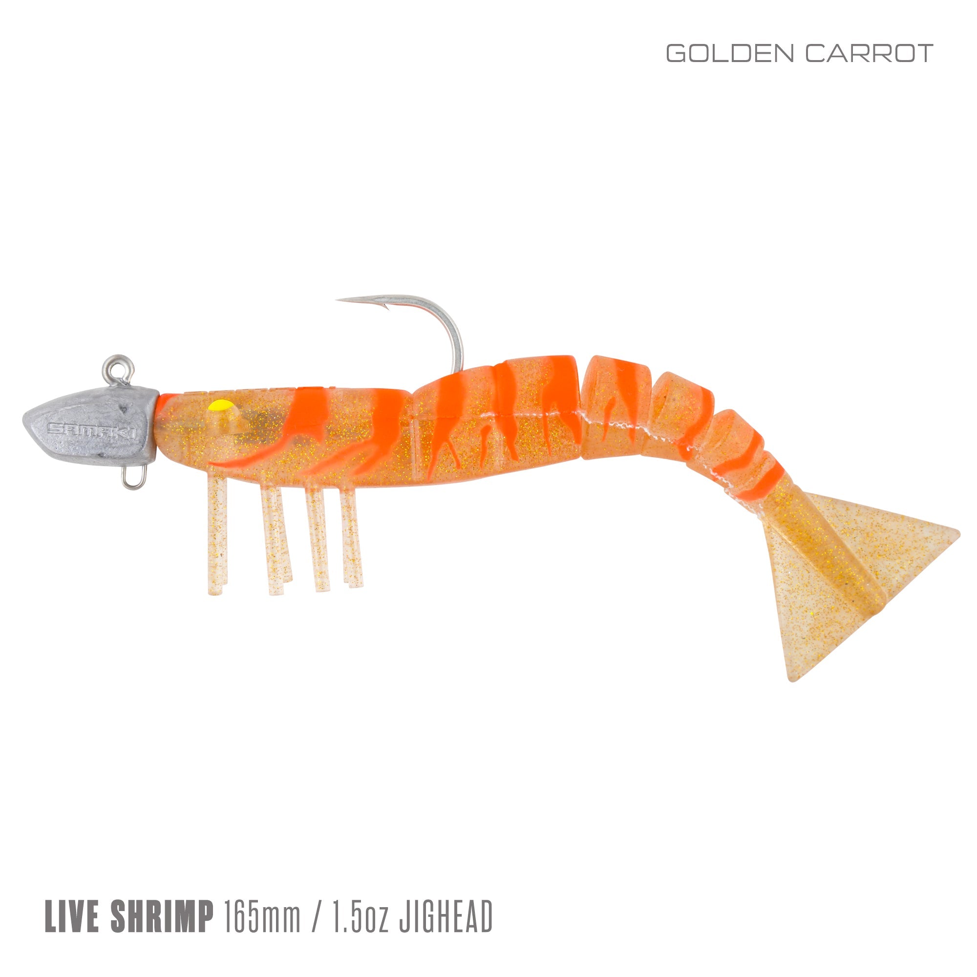 Live Shrimp 165mm 1.5oz Jighead 3 Pack
