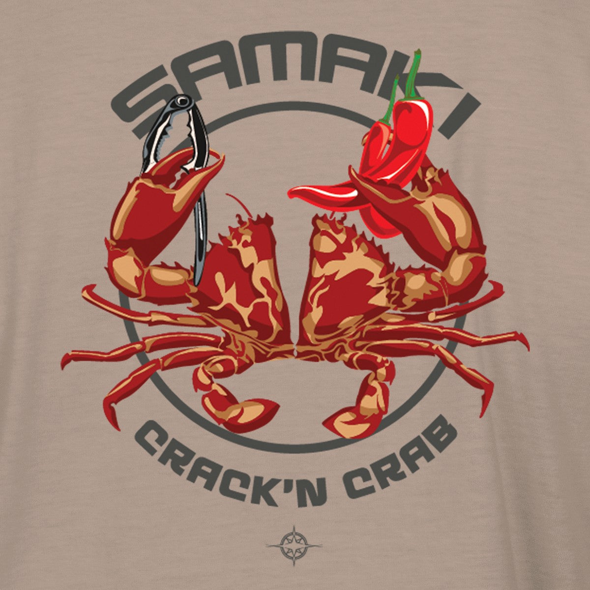 Crack N Crab T-Shirt back print close-up