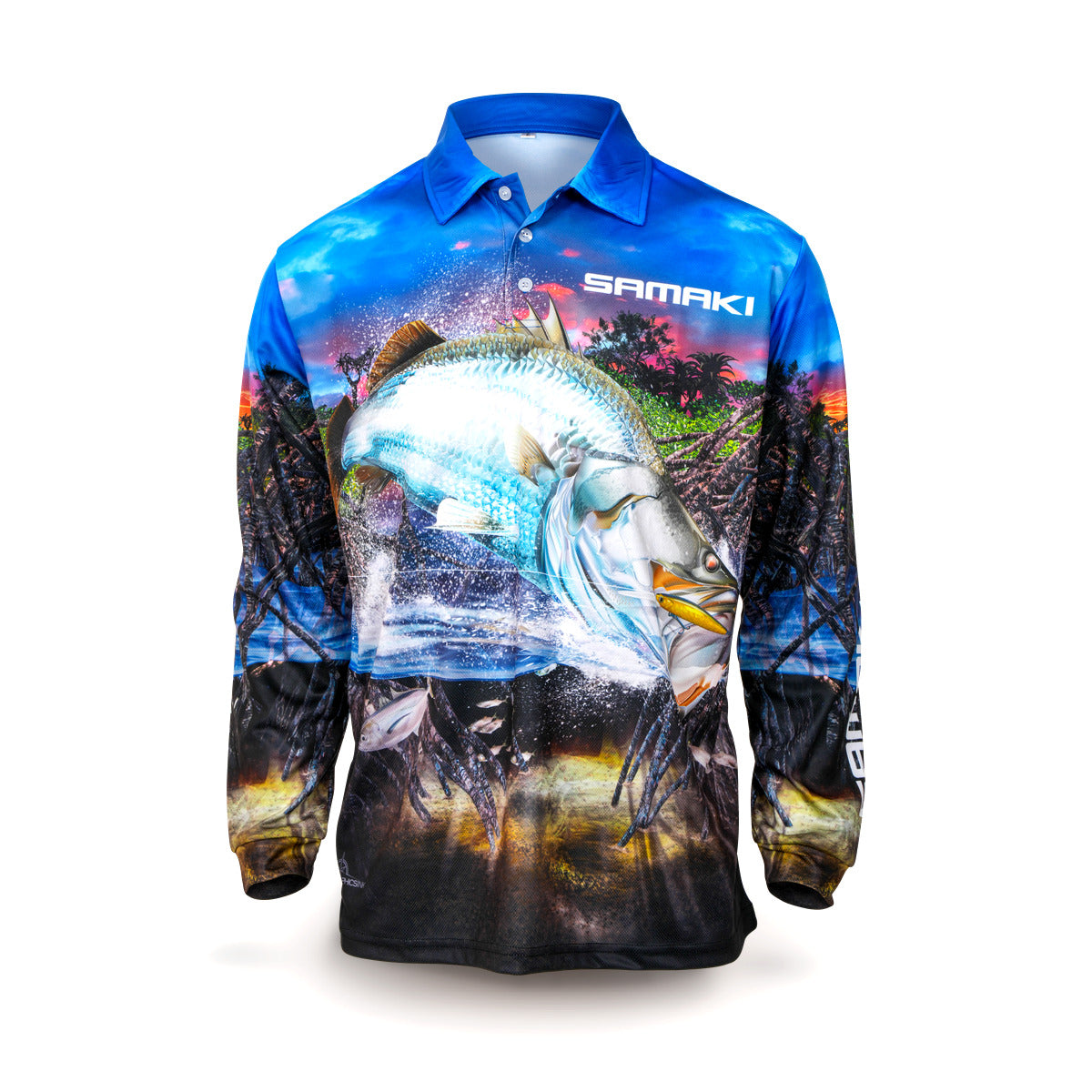 Samaki Bussin Barra Fishing Jersey Youth, front