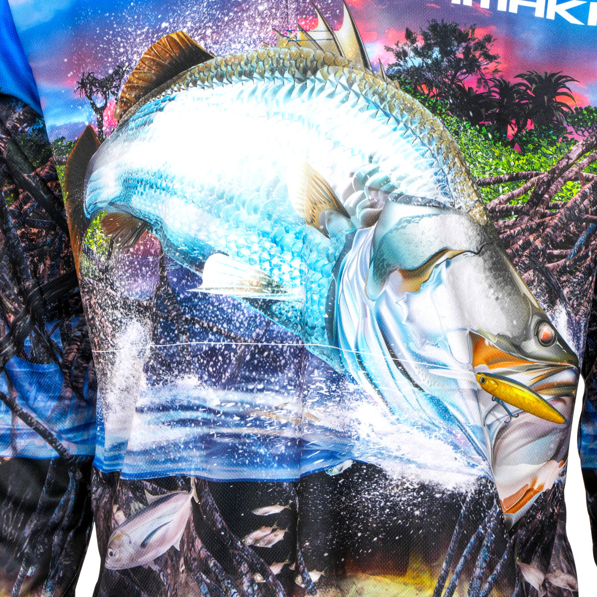 Samaki Bussin Barra Fishing Jersey, artwork detail