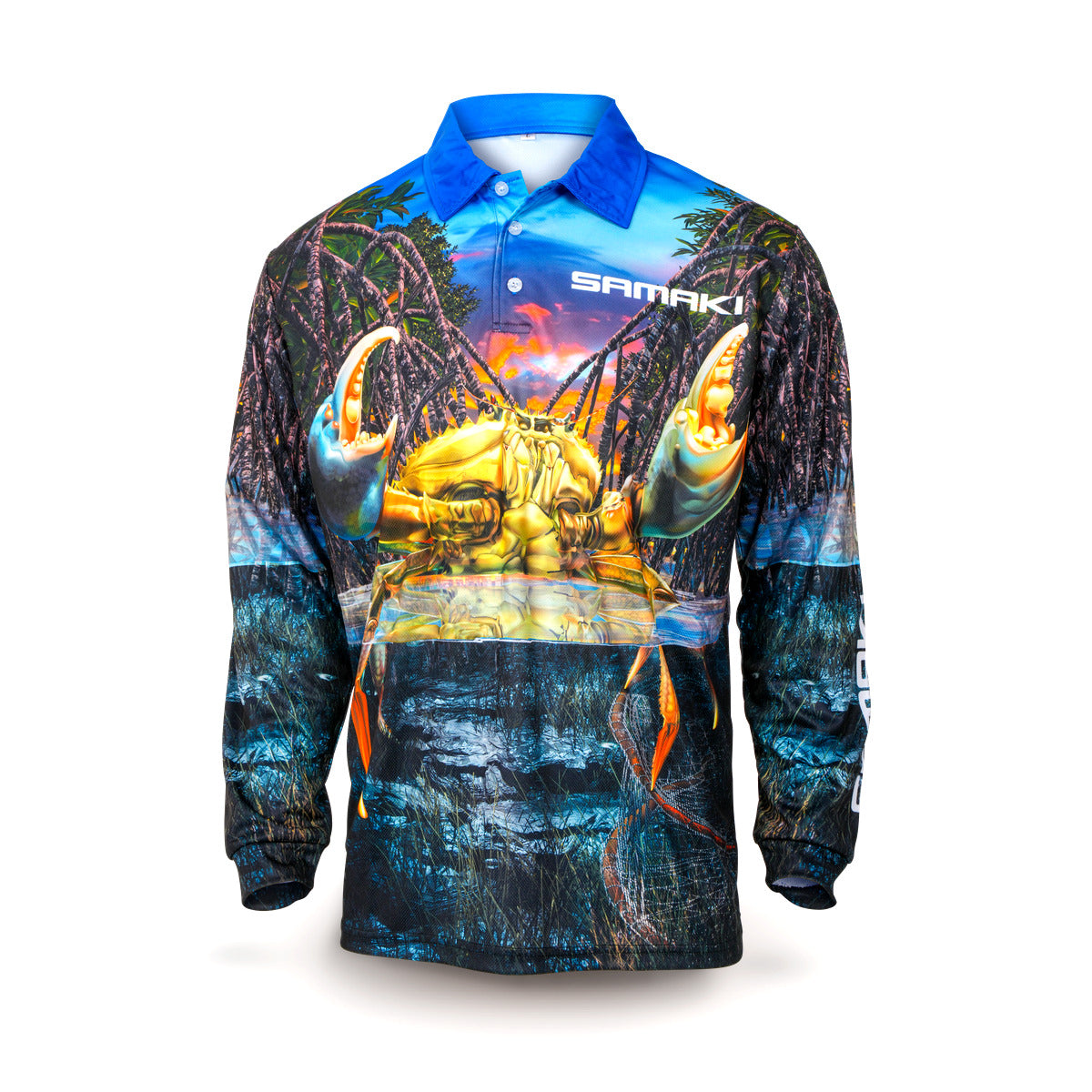 Samaki Mud Crab V2 Fishing Jersey Youth, front