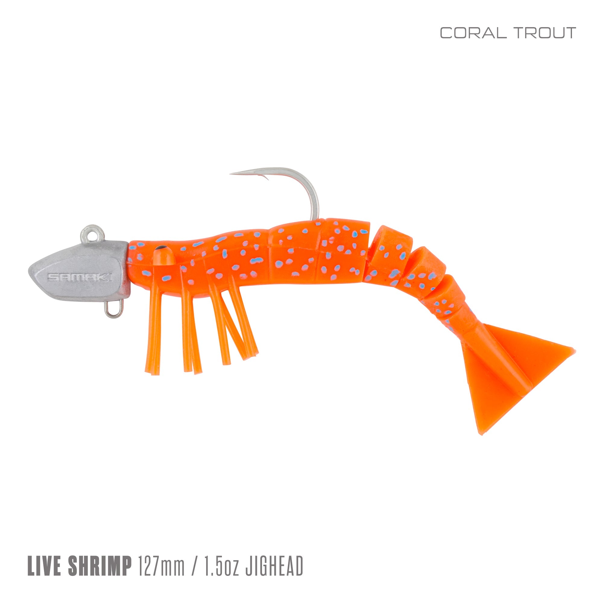 Live Shrimp 127mm 1.5oz Jighead 3 Pack