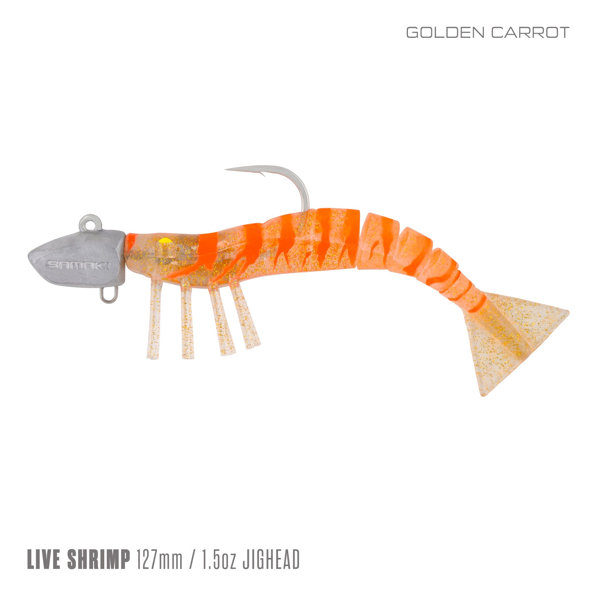 Live Shrimp 127mm 1.5oz Jighead 3 Pack