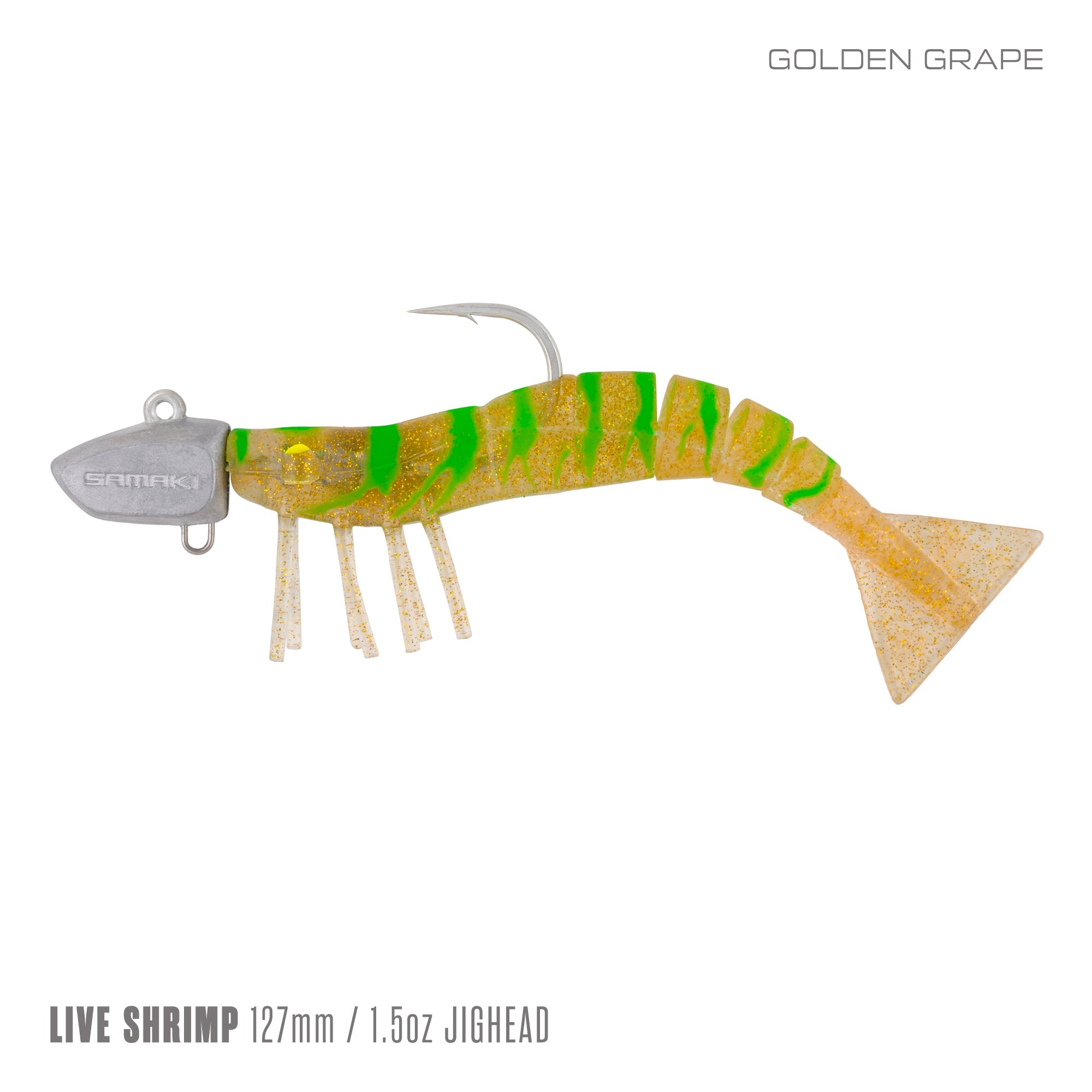 Live Shrimp 127mm 1.5oz Jighead 3 Pack