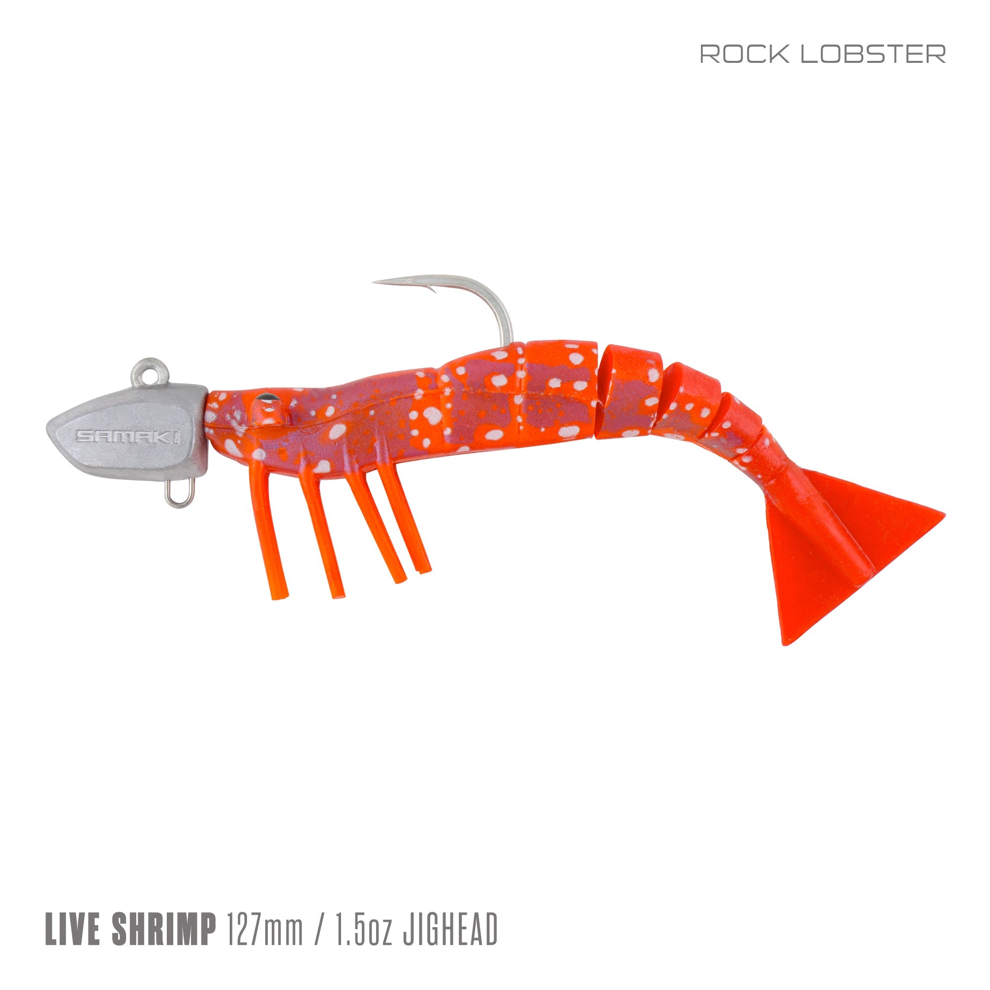 Live Shrimp 127mm 1.5oz Jighead 3 Pack