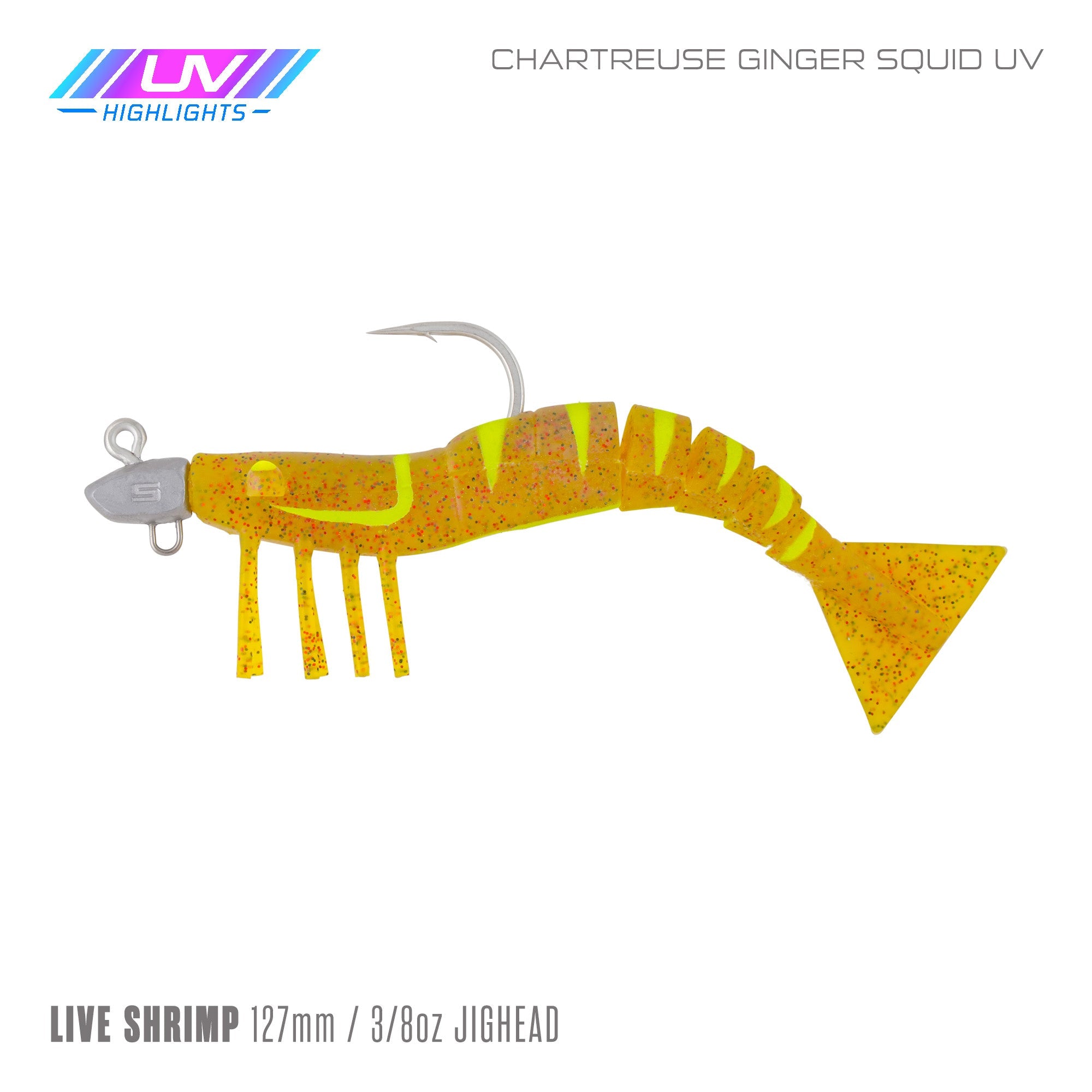 Live Shrimp 127mm 3/8oz Jighead