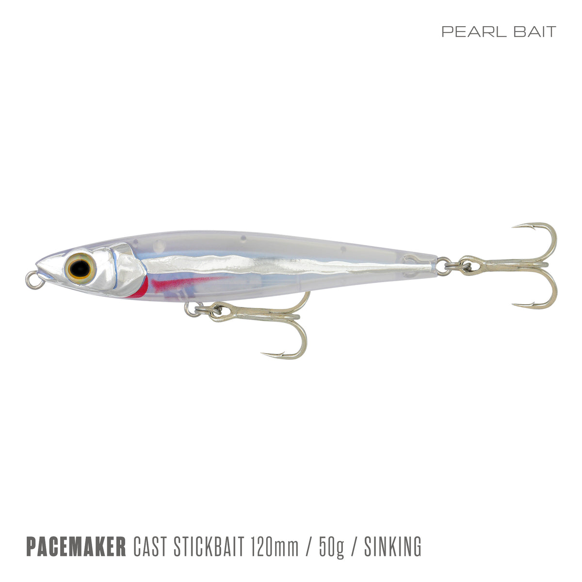 Samaki Pacemaker Cast Stickbait 120mm, Pearl Bait