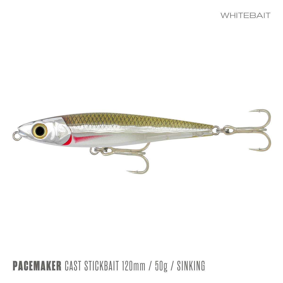 Samaki Pacemaker Cast Stickbait 120mm, Whitebait