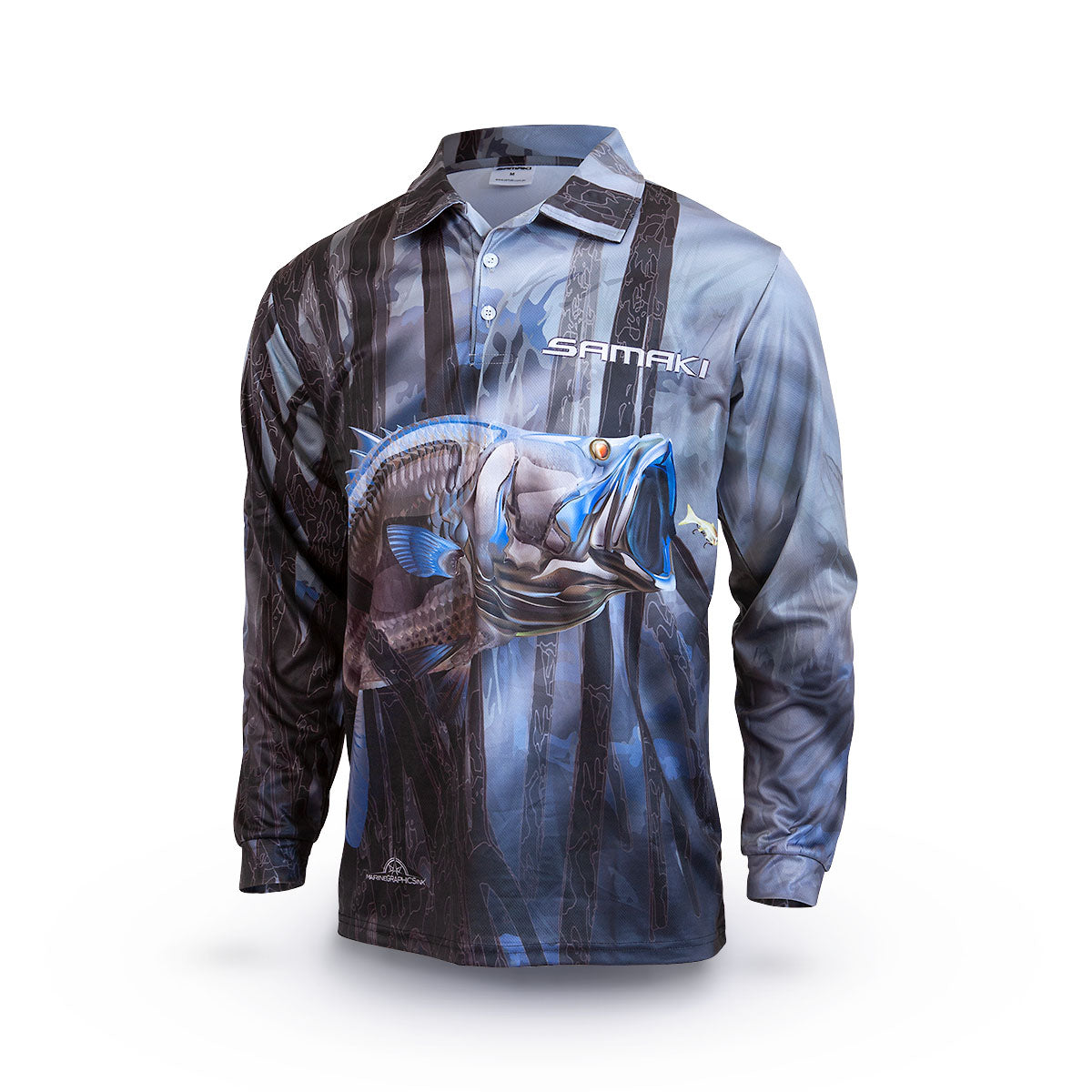 Chromed Barra Fishing Jersey Youth